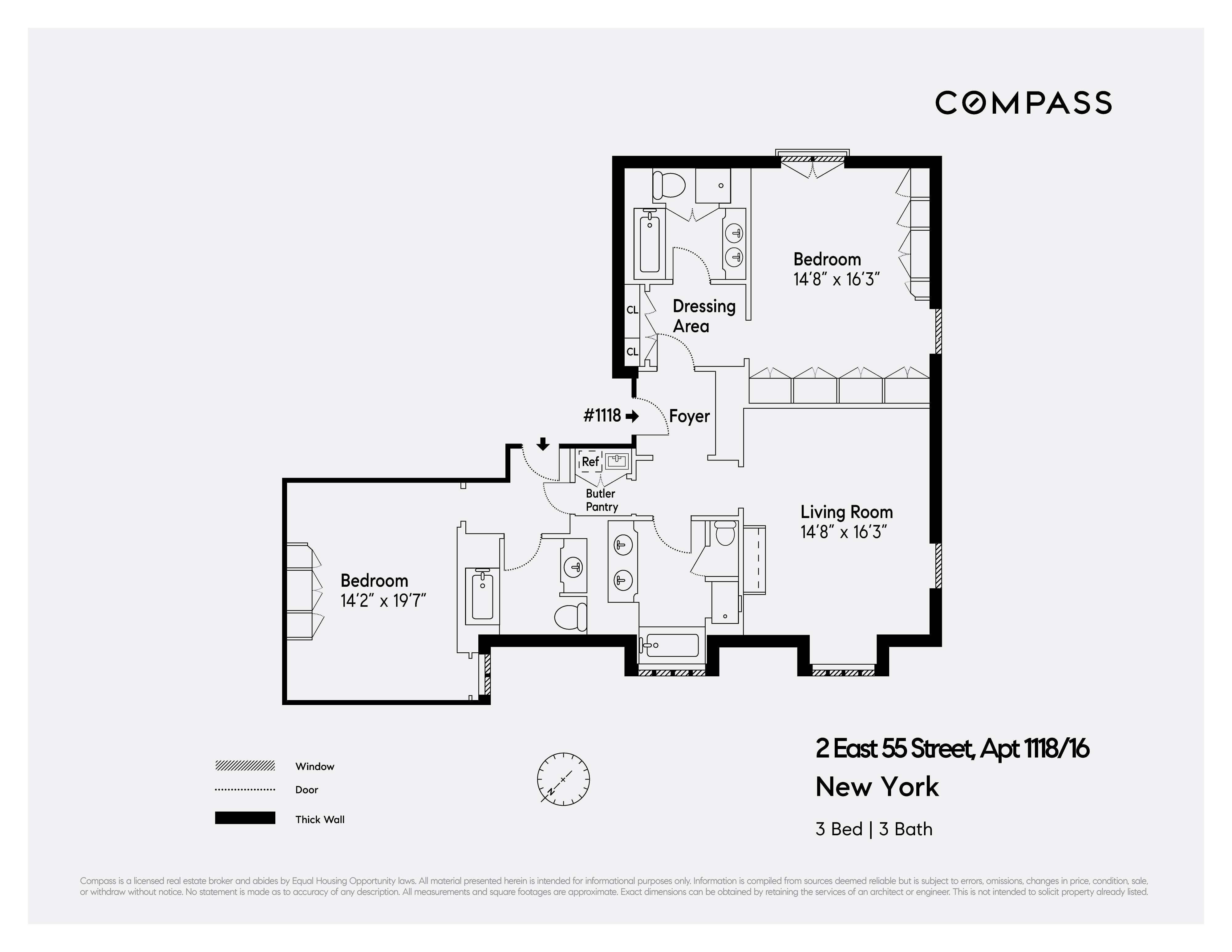 Floorplan for 2 East 55th Street, 1118