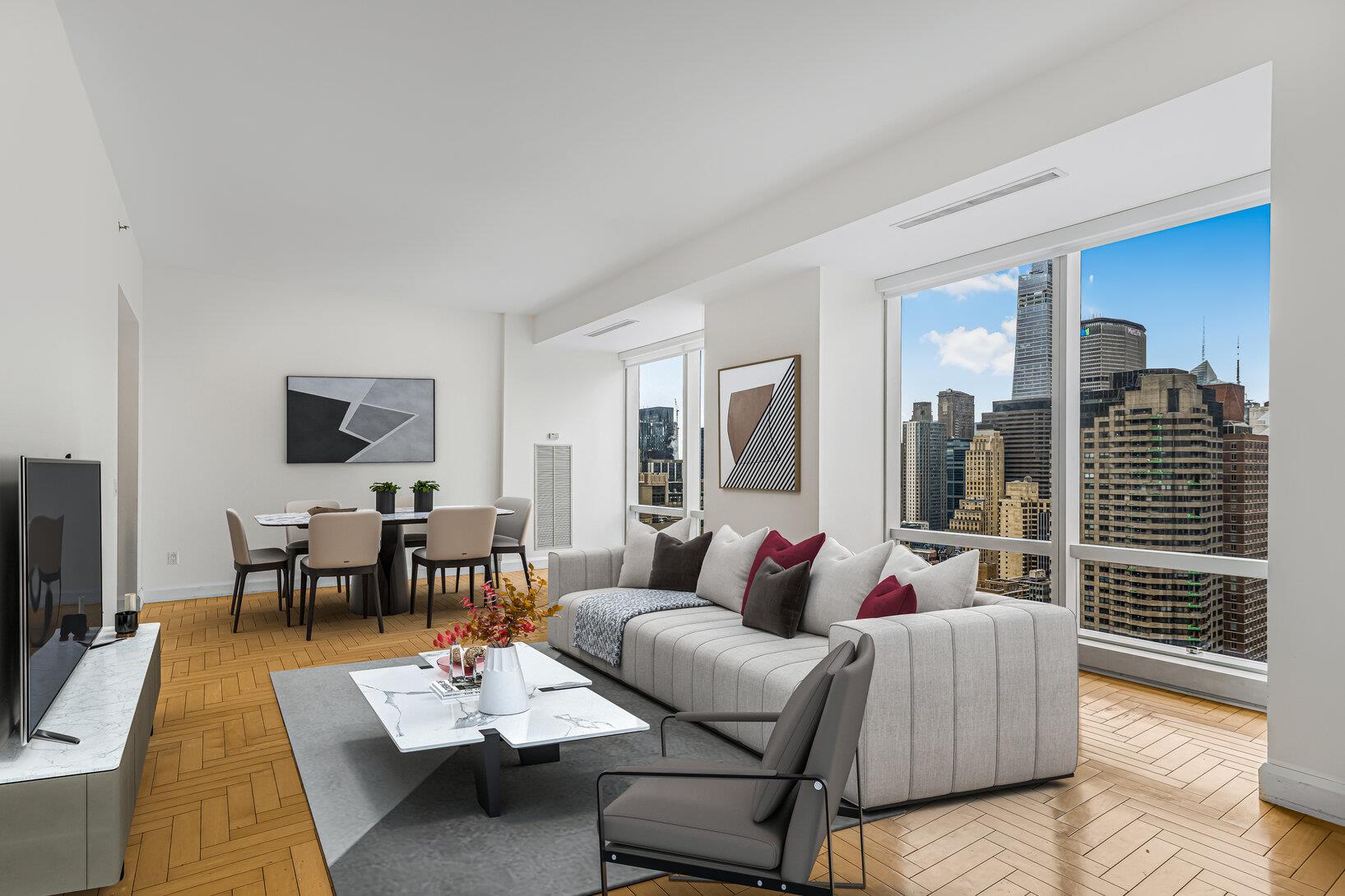 845 United Nations Plaza 41-D, Turtle Bay, Midtown East, NYC - 2 Bedrooms  
2.5 Bathrooms  
4 Rooms - 