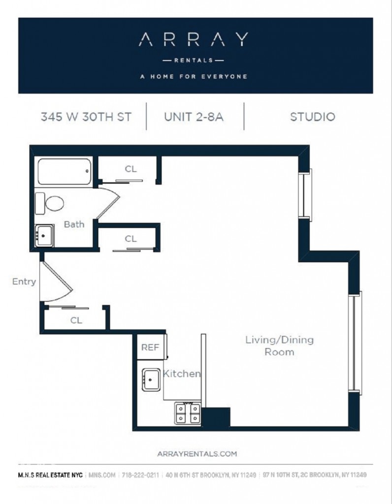 Floorplan for 345 West 30th Street, 4-A