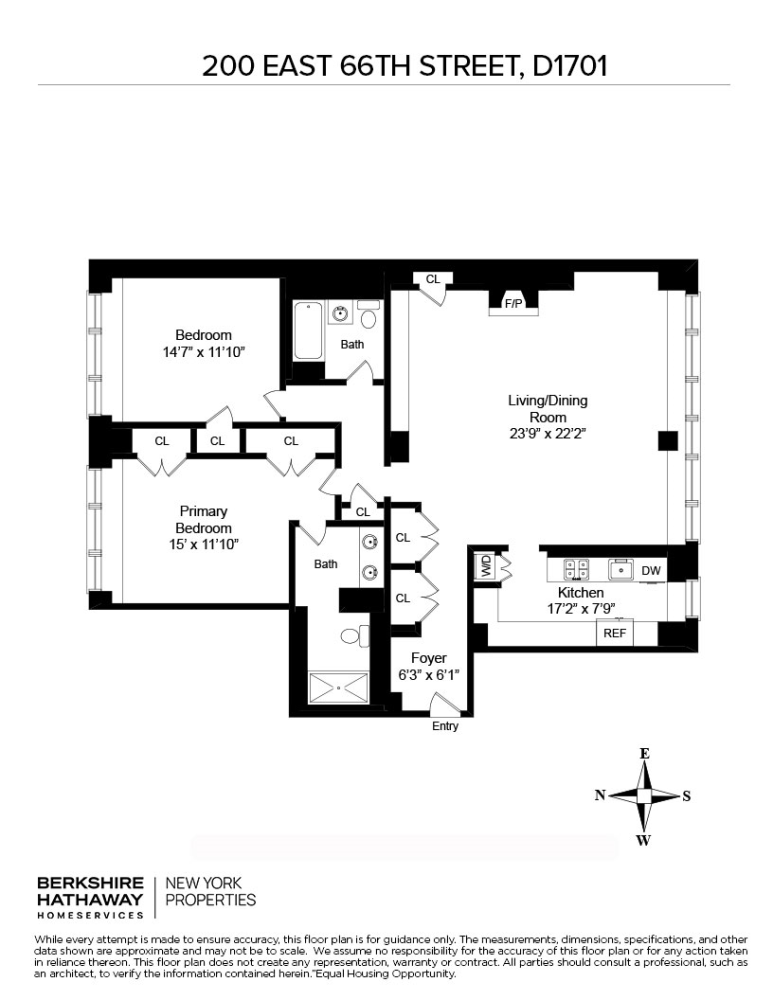 Floorplan for 200 East 66th Street, D1701