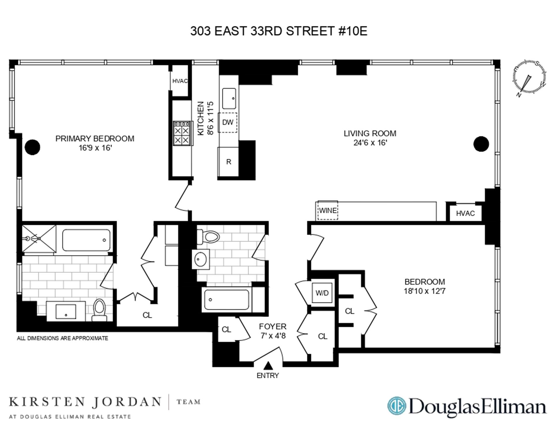 Floorplan for 303 East 33rd Street, 10E