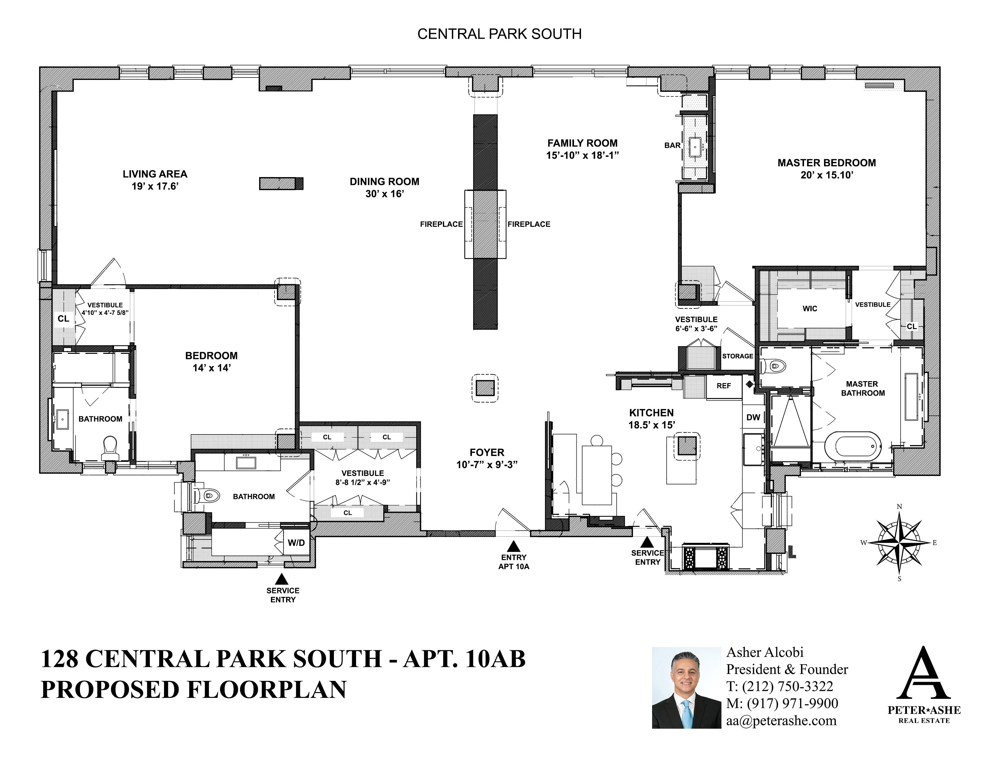 Floorplan for 128 Central Park, 10-B