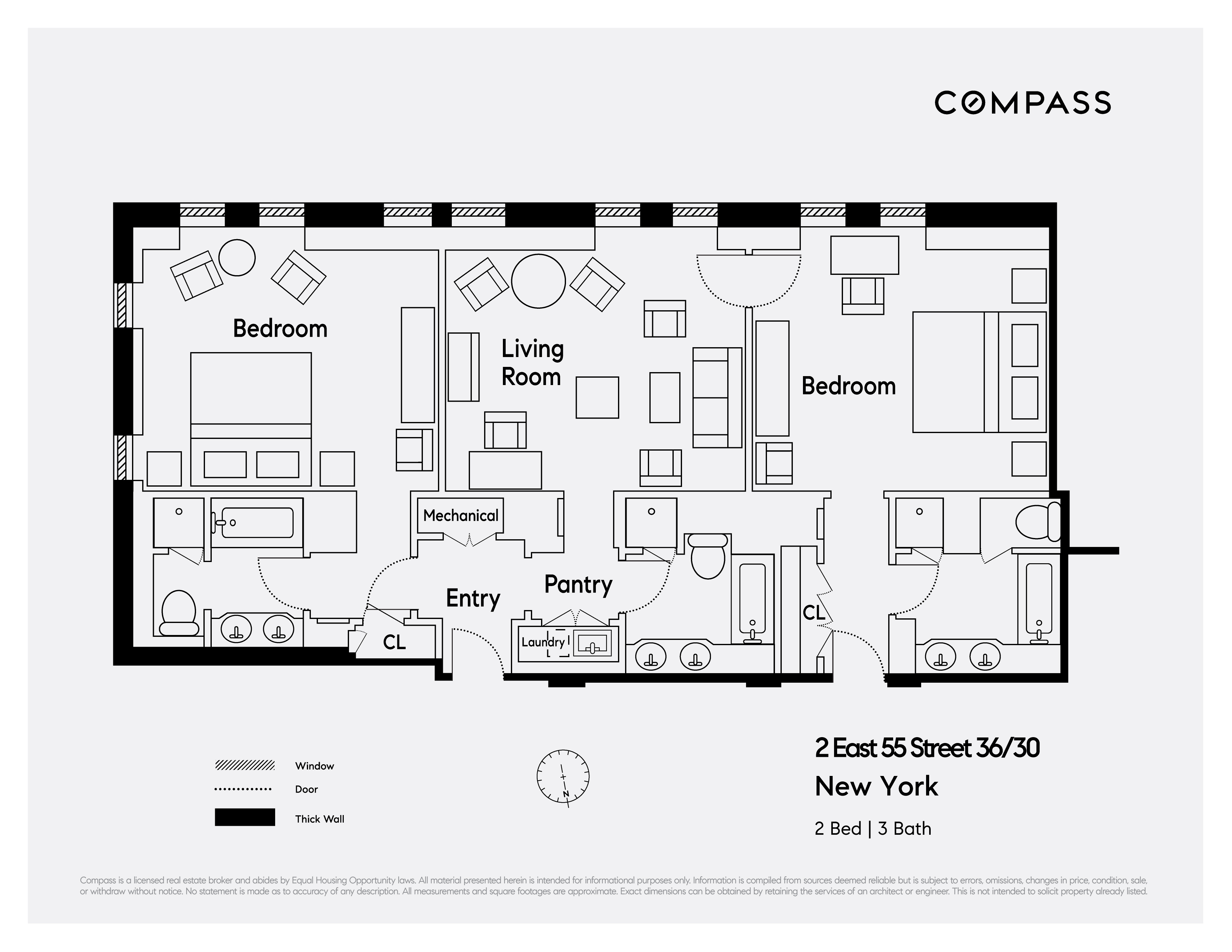 Floorplan for 2 East 55th Street, 1136W15