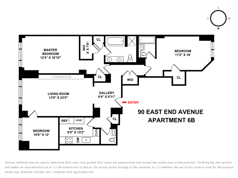 Floorplan for 90 East End Avenue, 6B
