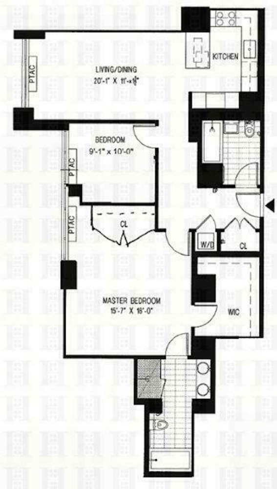 Floorplan for 322 West 57th Street, 55F