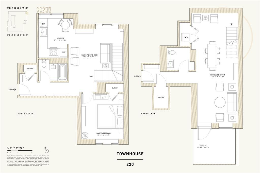 Floorplan for 416 West 52nd Street, TH220