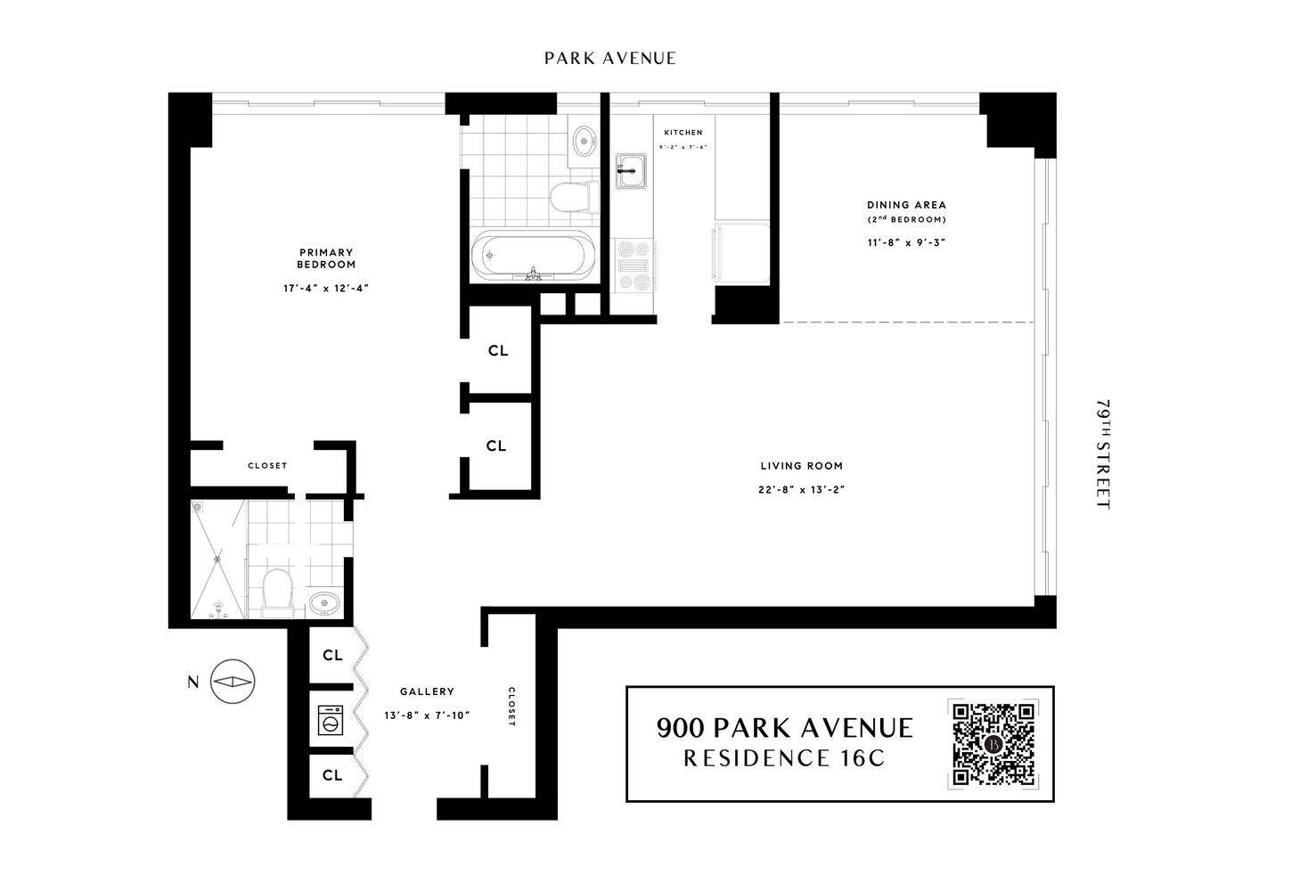 Floorplan for 900 Park Avenue, 16C