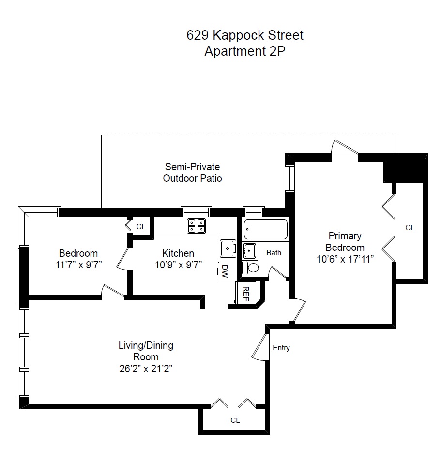 Floorplan for 629 Kappock Street, 2P