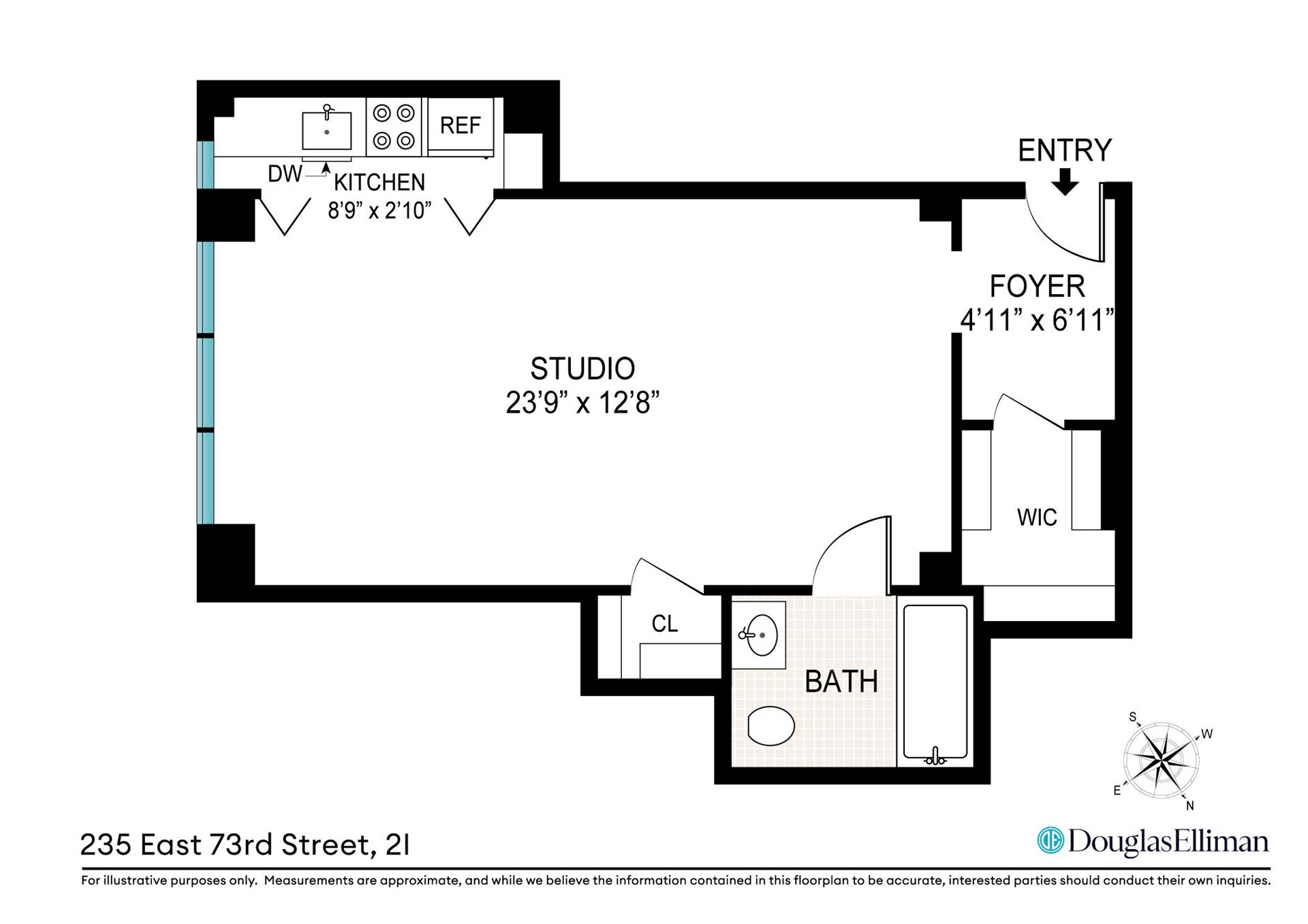 Floorplan for 235 East 73rd Street, 2I