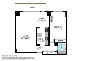 2942 W 5th Street, New York, NY 11224, 1 Bedroom Bedrooms, 3 Rooms Rooms,1 BathroomBathrooms,Residential,For Sale,5th,RLMX-95375