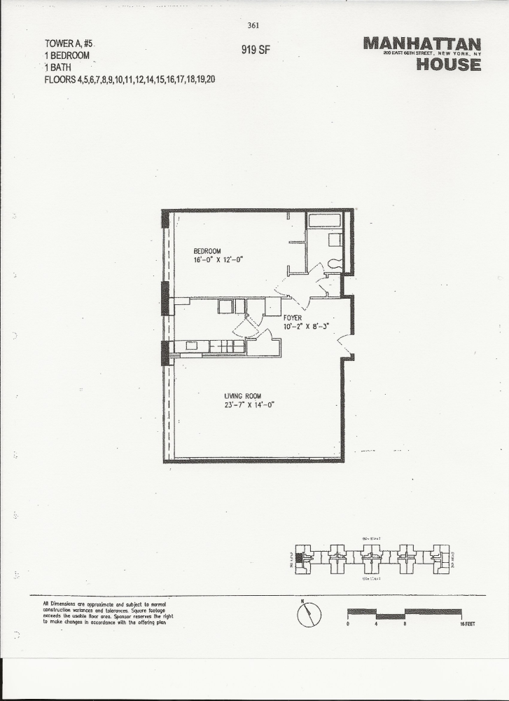 Floorplan for 200 East 66th Street, A1905