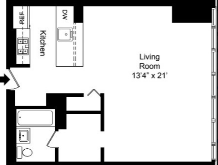 Floorplan for 350 West 42nd Street, 10I