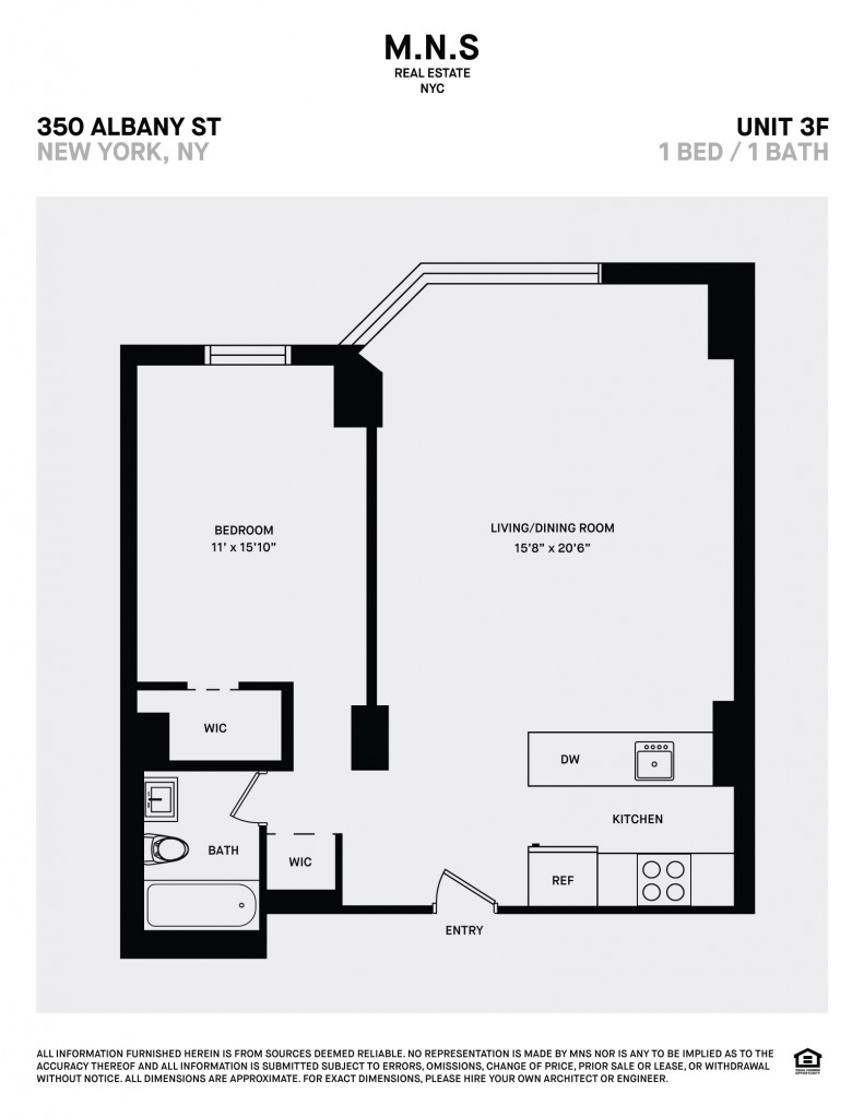 Floorplan for 350 Albany Street, 3-F