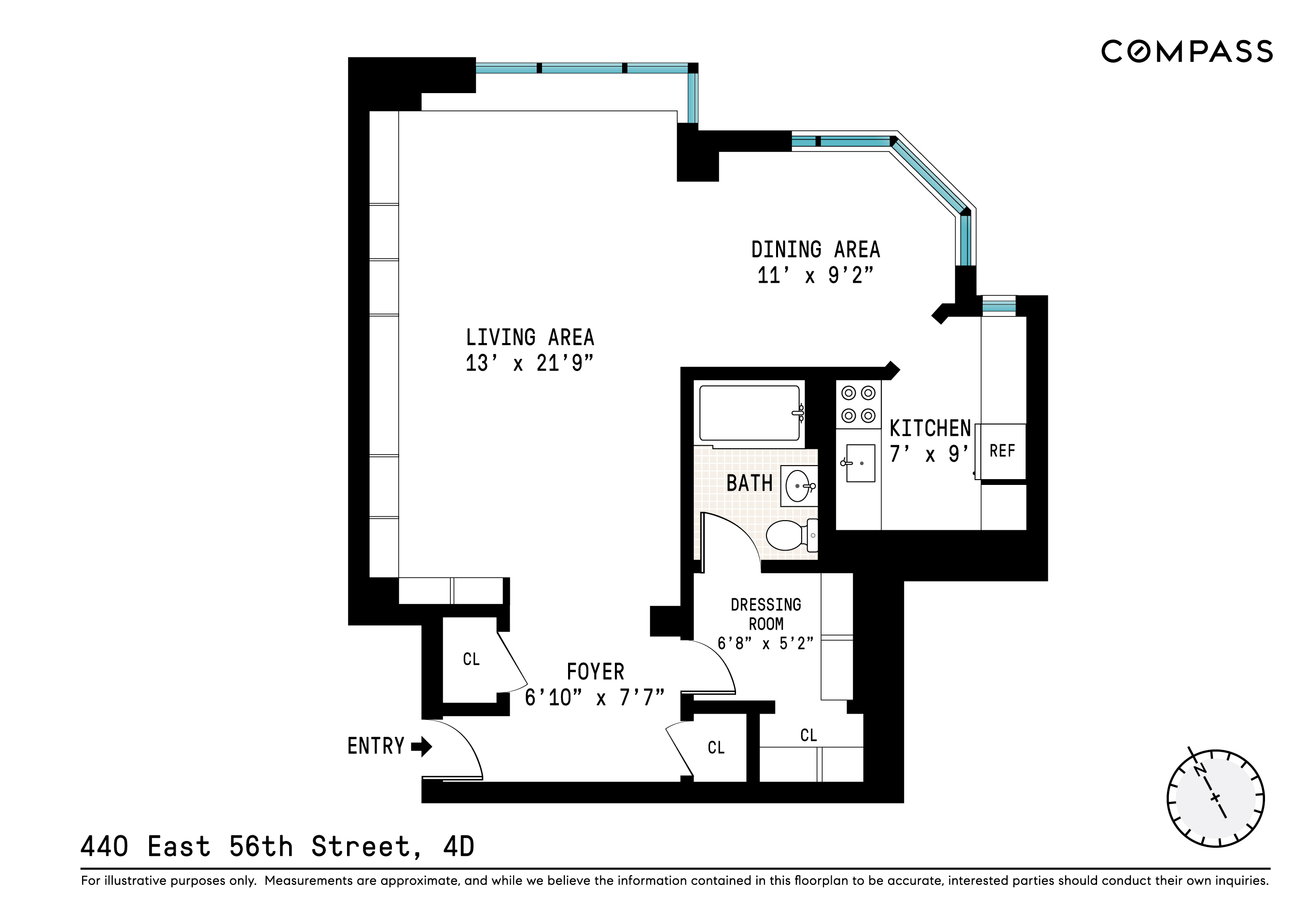 Floorplan for 440 East 56th Street, 4D