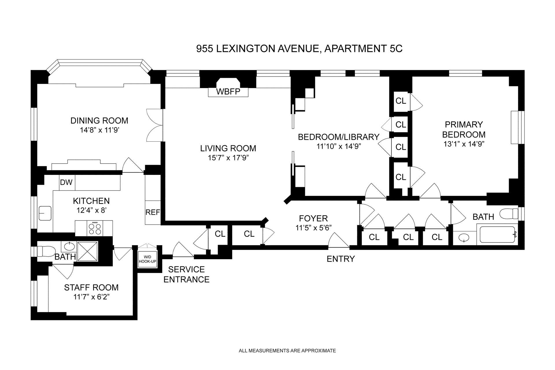 Floorplan for 955 Lexington Avenue, 5C
