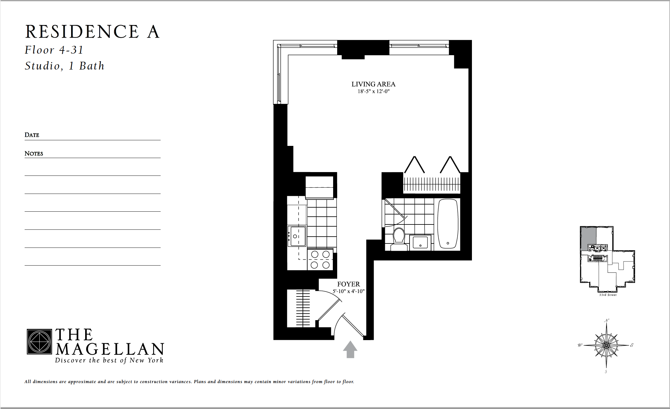 Floorplan for 35 West 33rd Street, 29A