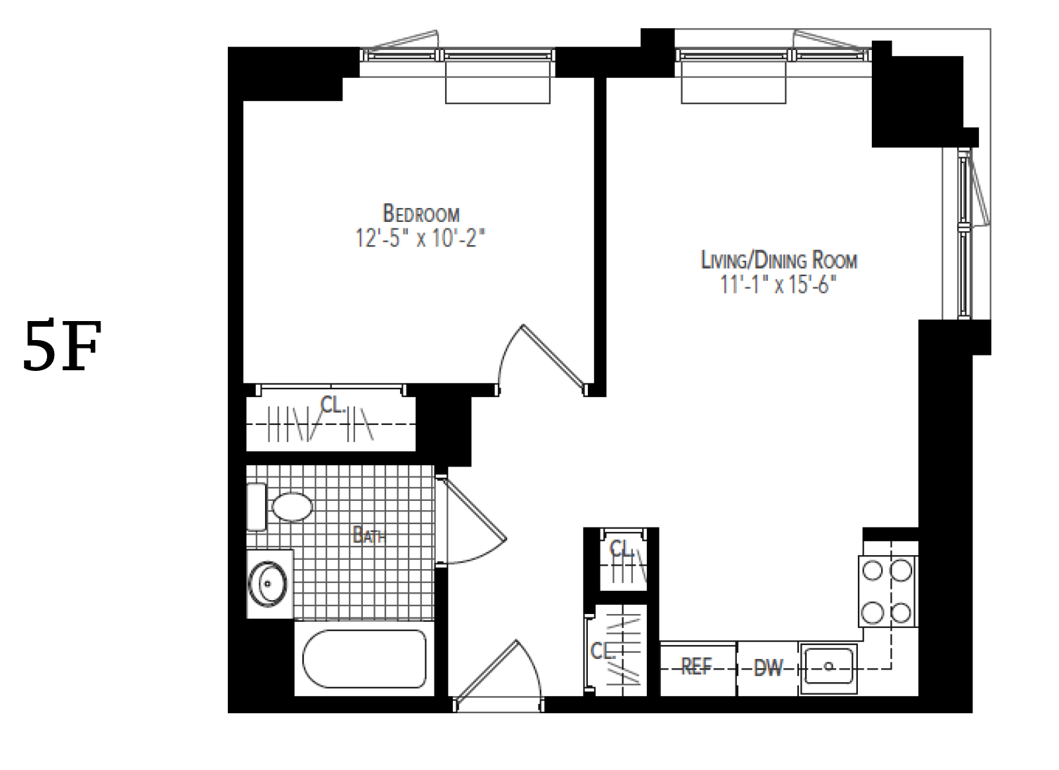 Floorplan for 185 Ave B, 5F