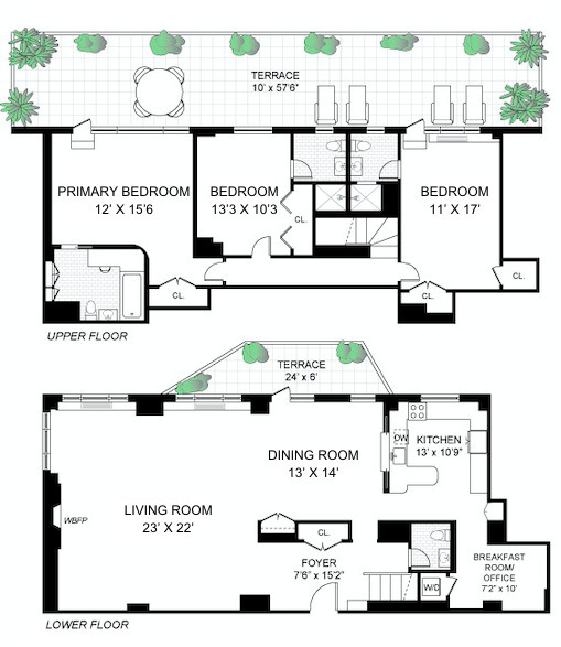 Floorplan for 60 Sutton Place, 19CS