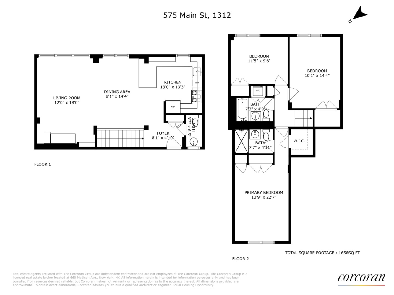 Floorplan for 575 Main Street, 1312