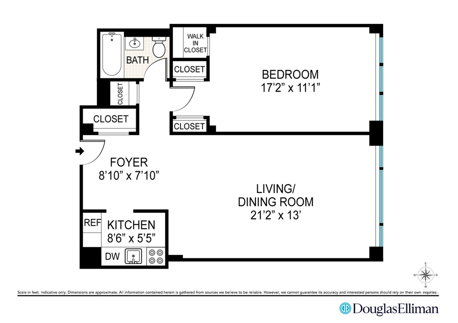 Floorplan for 333 East 46th Street, 11G