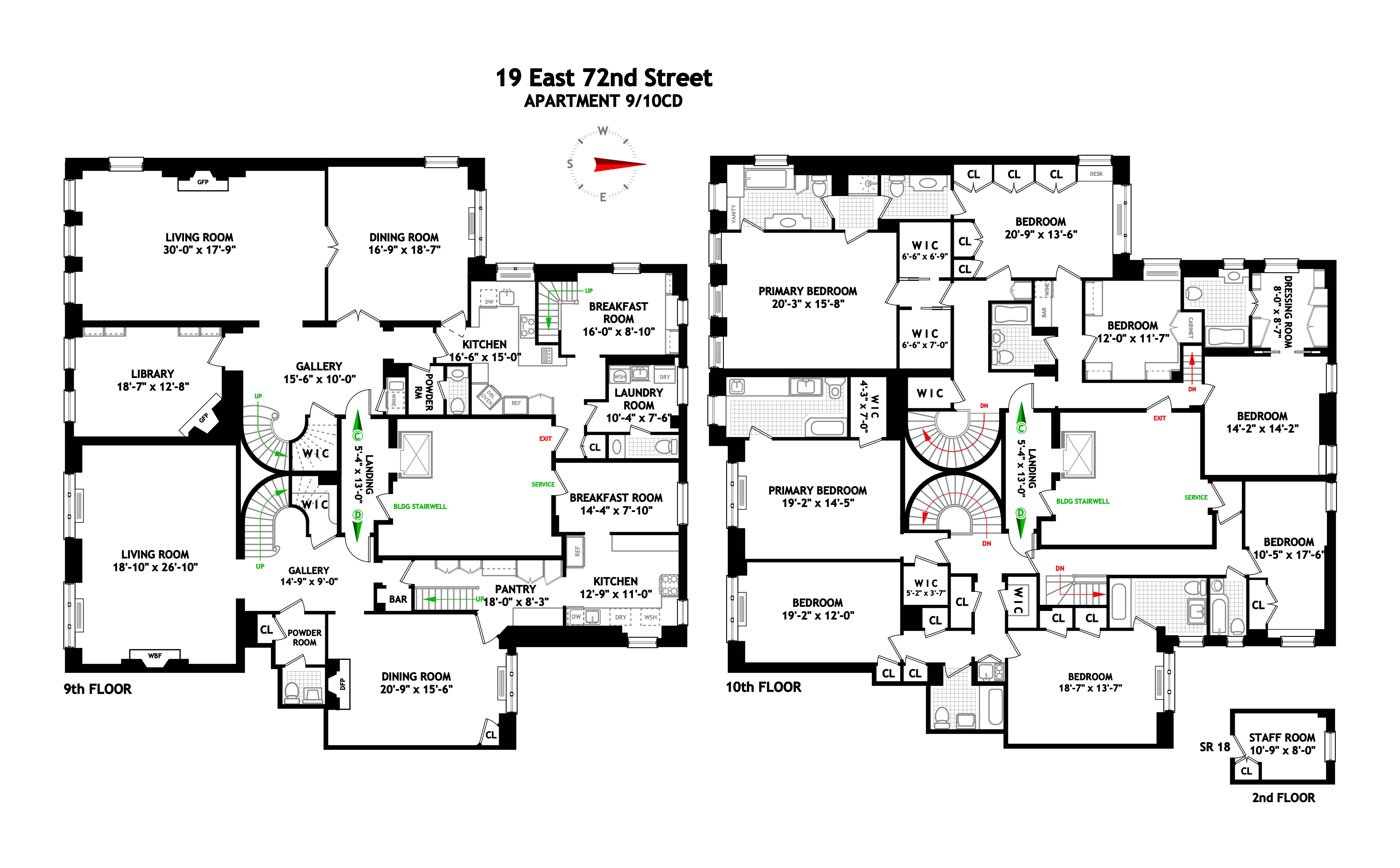 Floorplan for 19 East 72nd Street, 9/10CD
