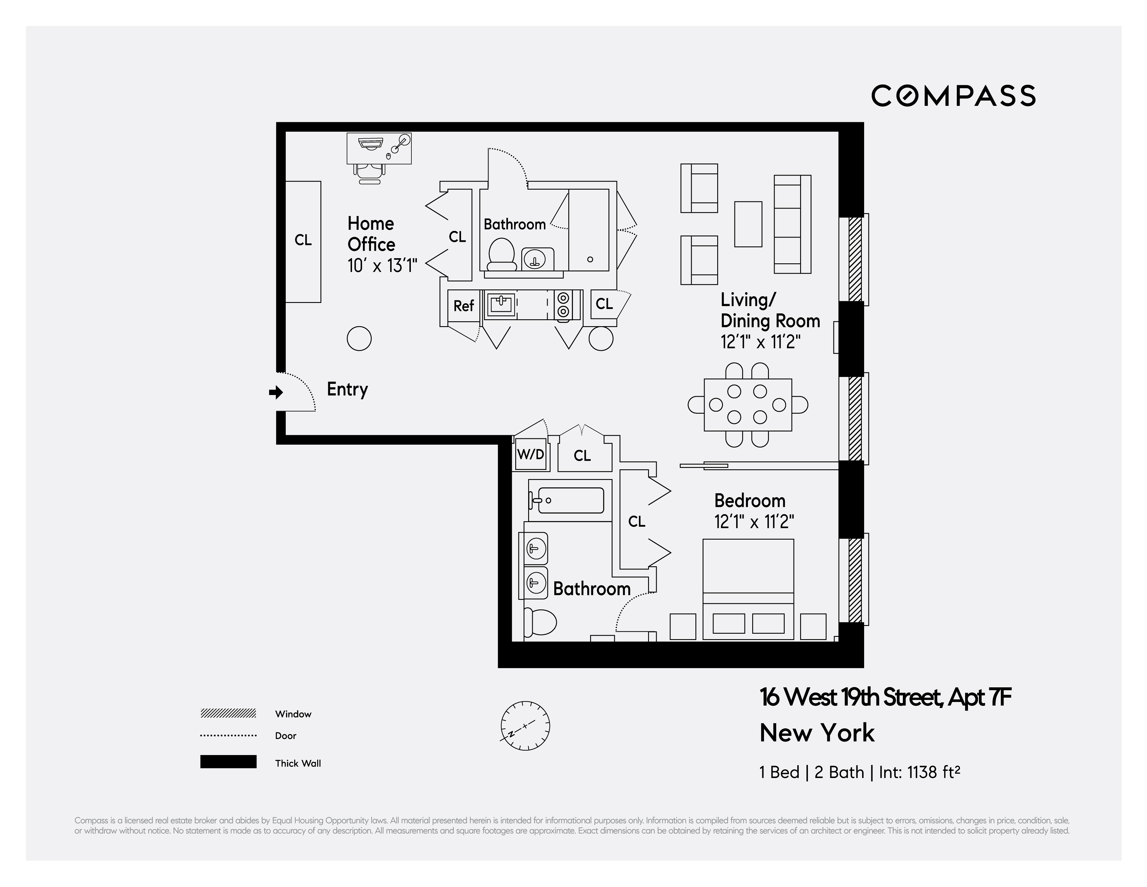 Floorplan for 16 West 19th Street, 7F