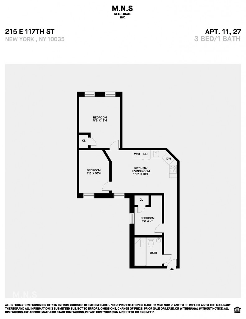 Floorplan for 215 East 117th Street, 27