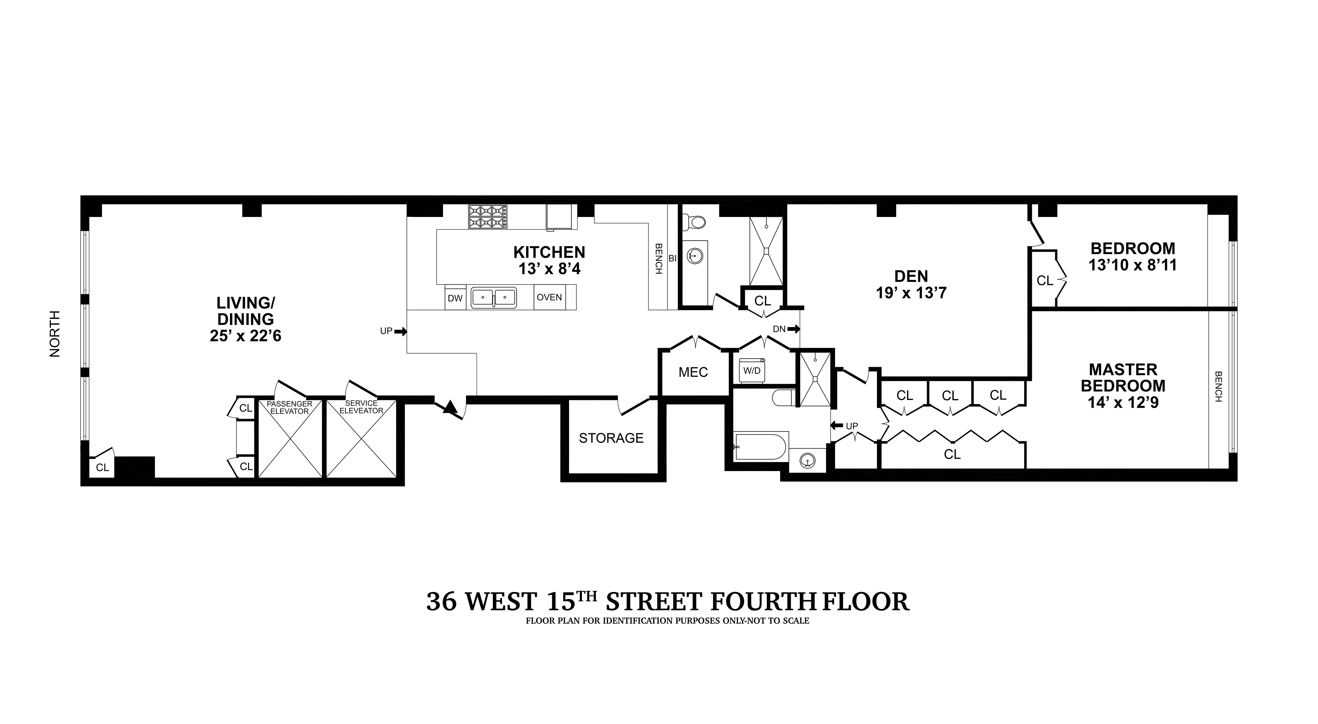 Floorplan for 36 West 15th Street, 4