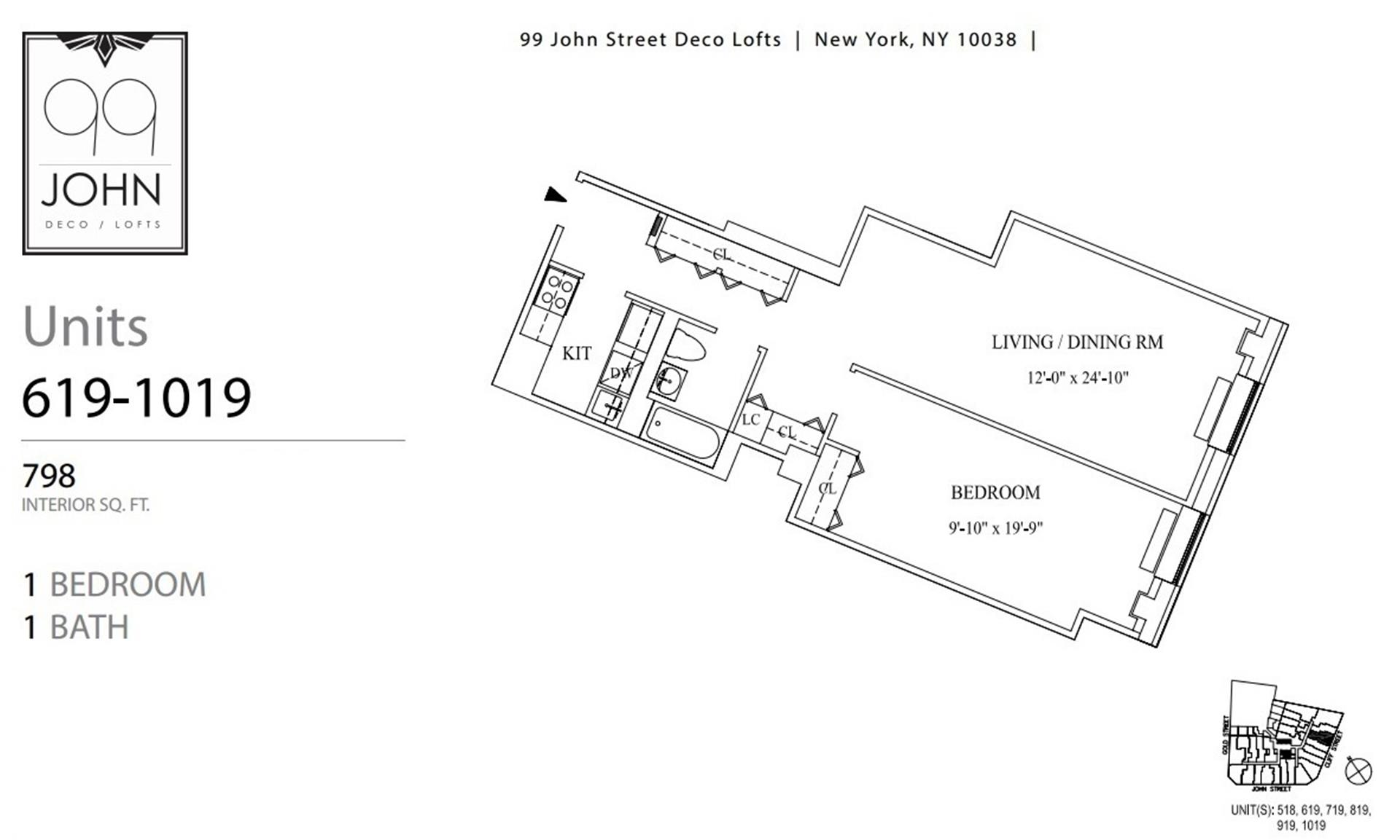 Floorplan for 99 John Street, 919
