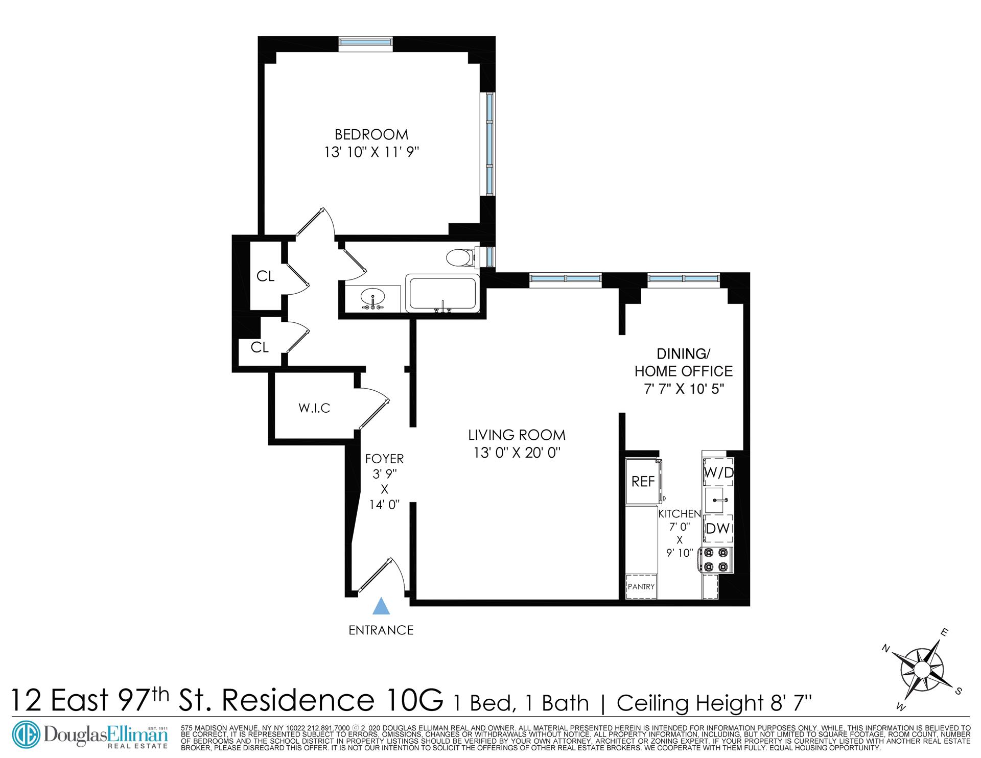 Floorplan for 12 East 97th Street, 10G