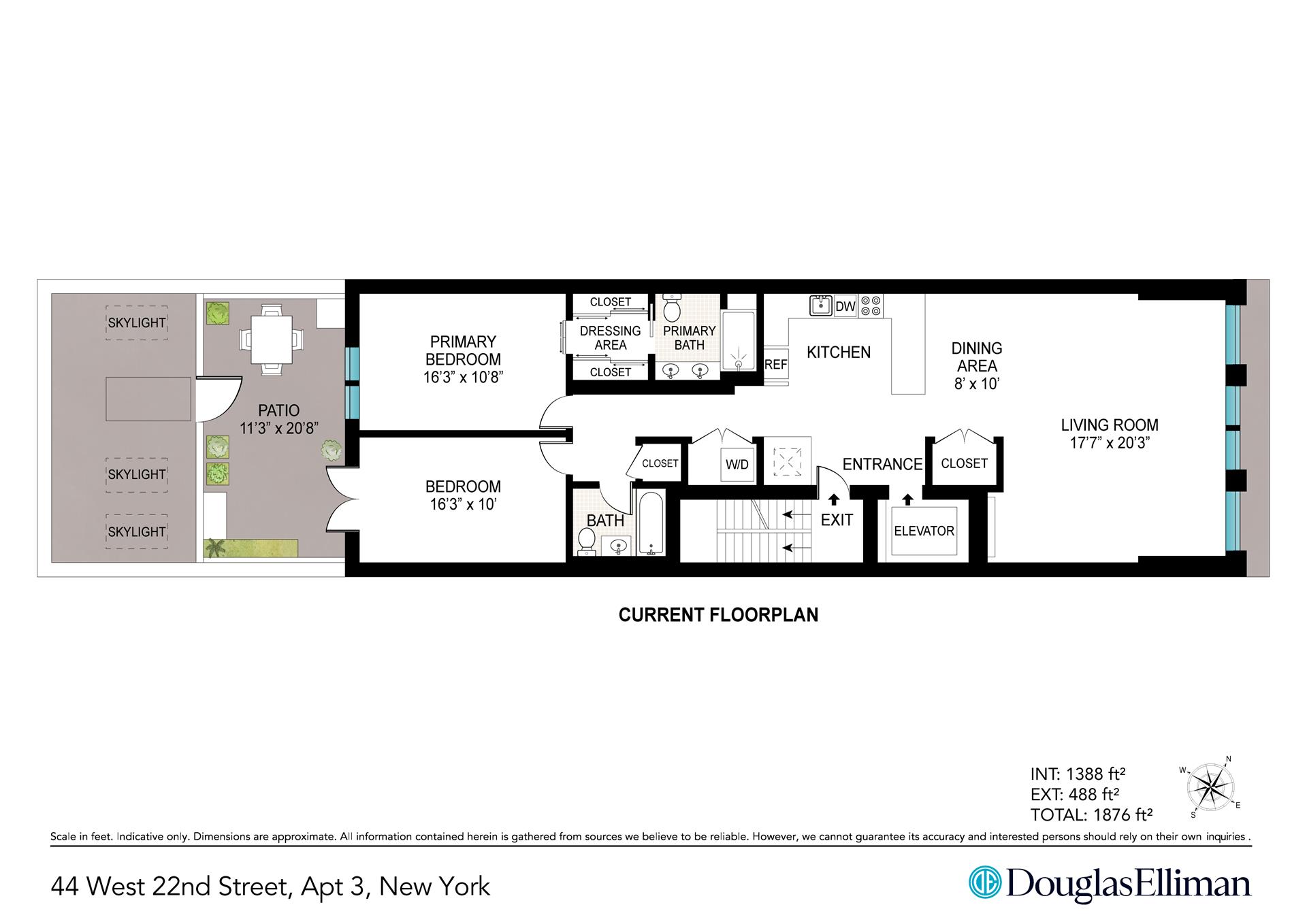 Floorplan for 44 West 22nd Street, 3