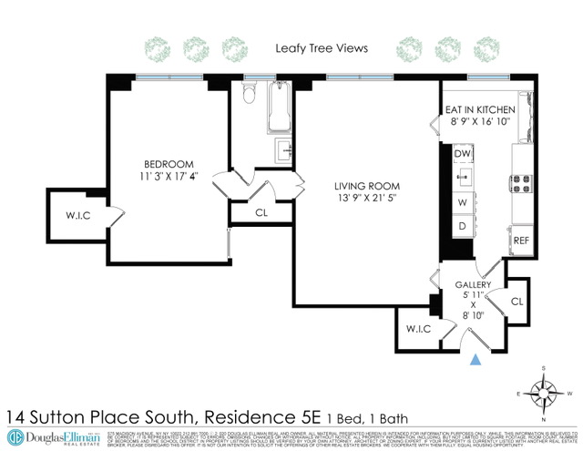 Floorplan for 14 Sutton Place, 5E