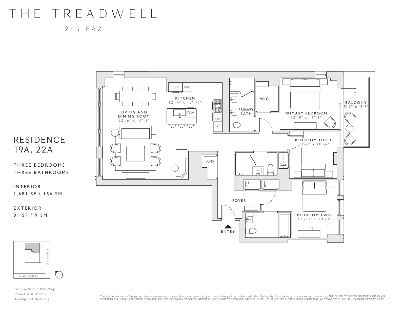 Floorplan for 249 East 62nd Street, 19A