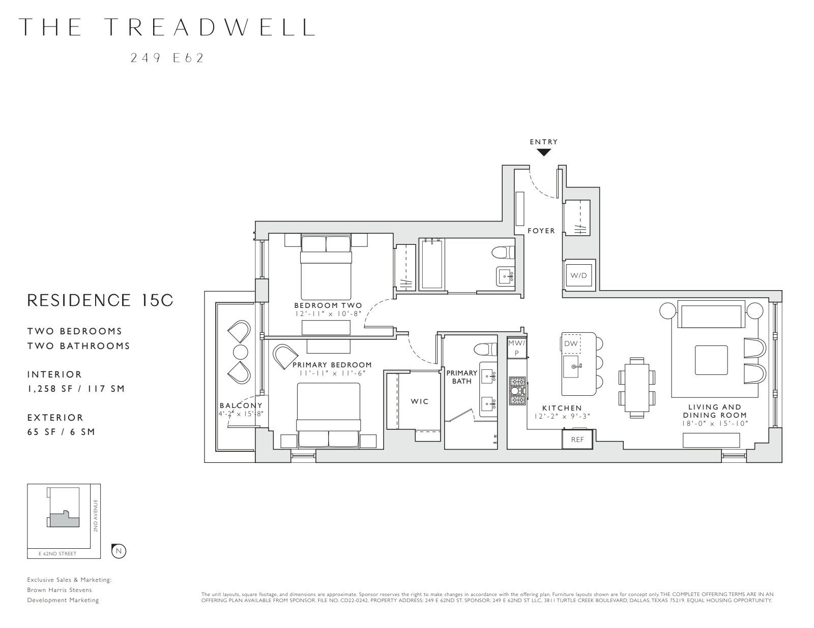 Floorplan for 249 East 62nd Street, 15C