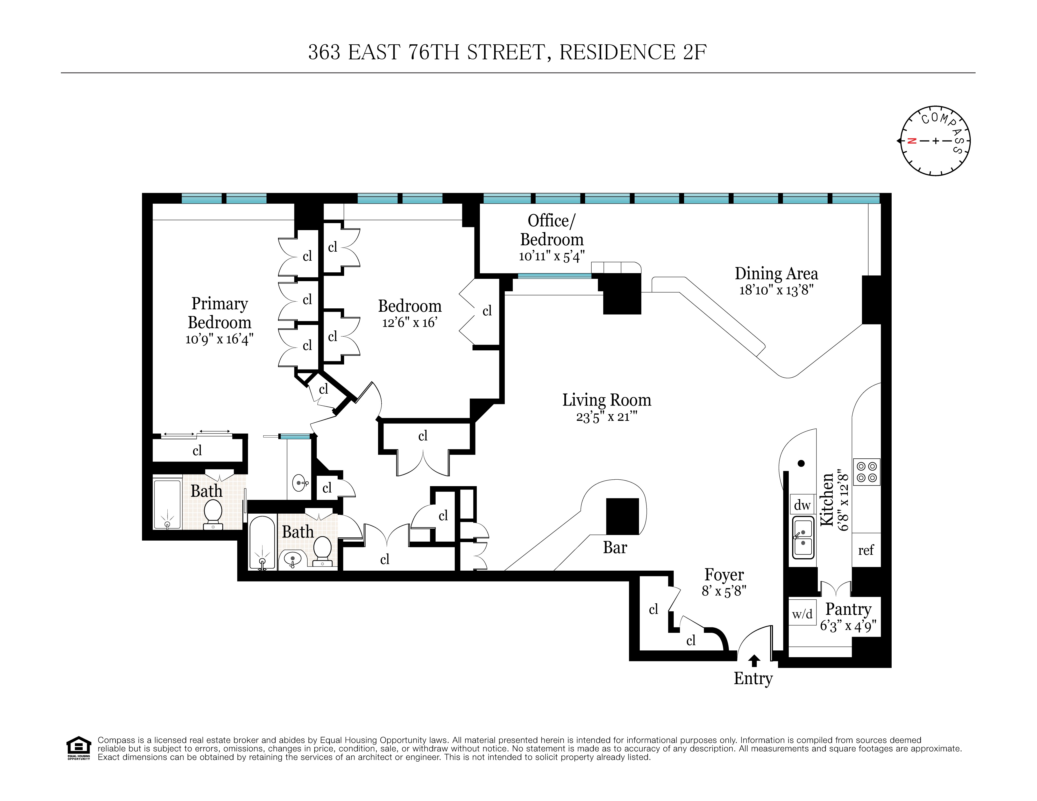 Floorplan for 363 East 76th Street, 2F