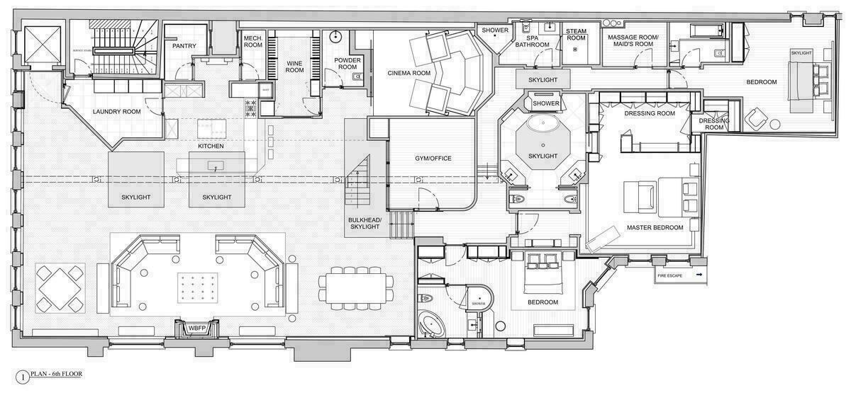 Floorplan for 383 West Broadway, PH