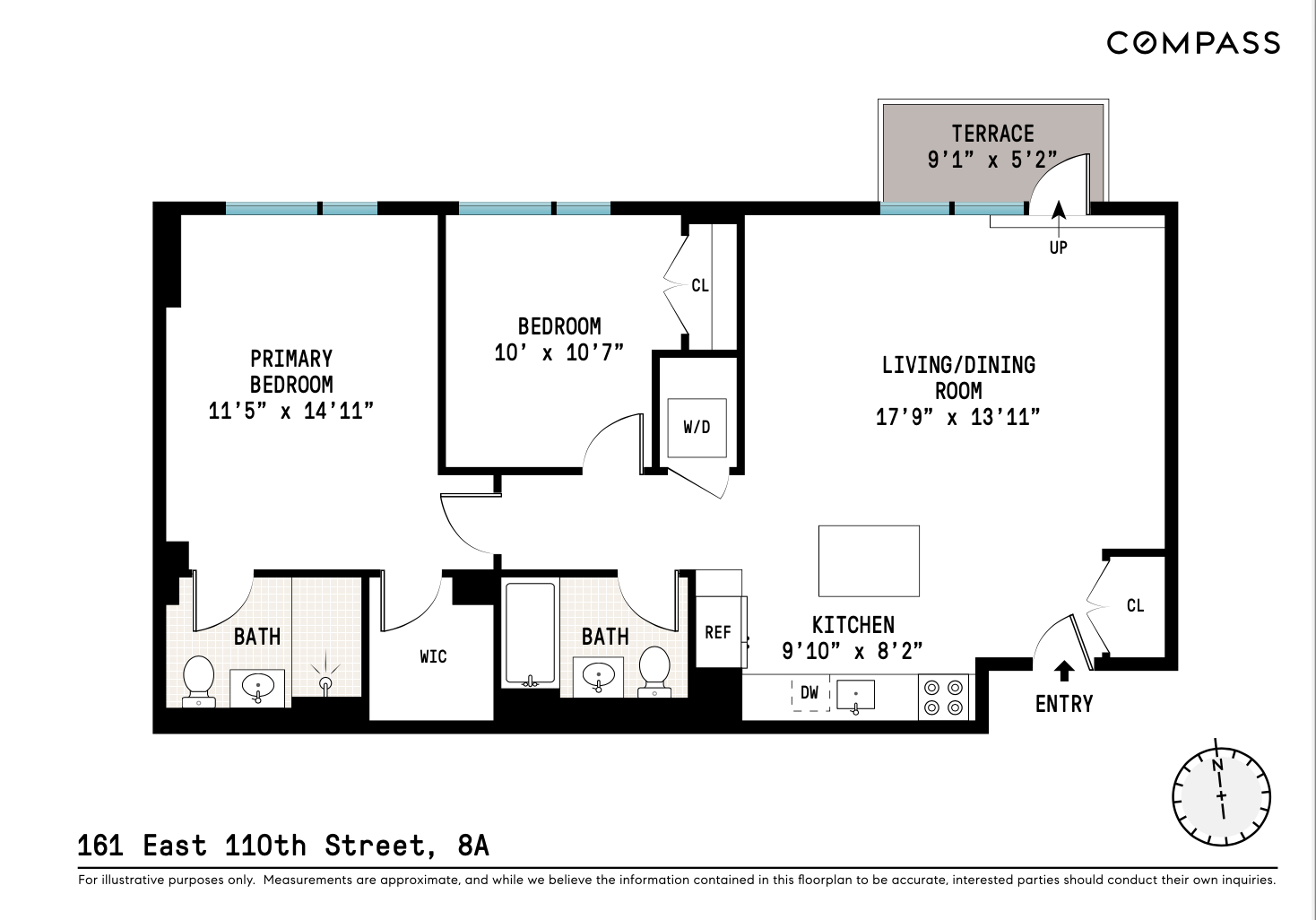 Floorplan for 161 East 110th Street, 8A
