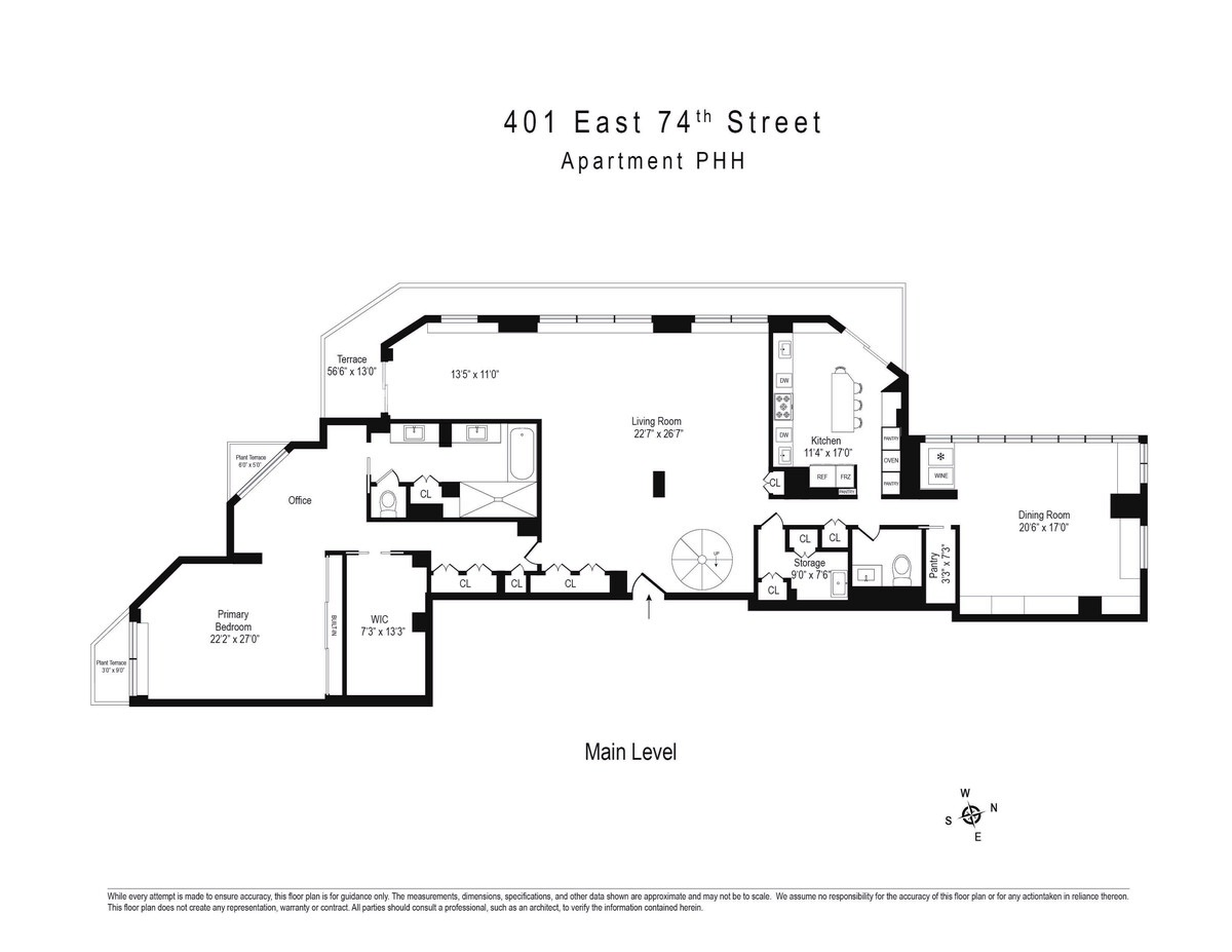 Floorplan for 401 East 74th Street, 20F