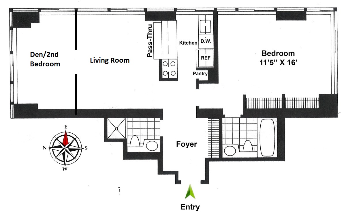 Floorplan for 300 East 93rd Street, 12E