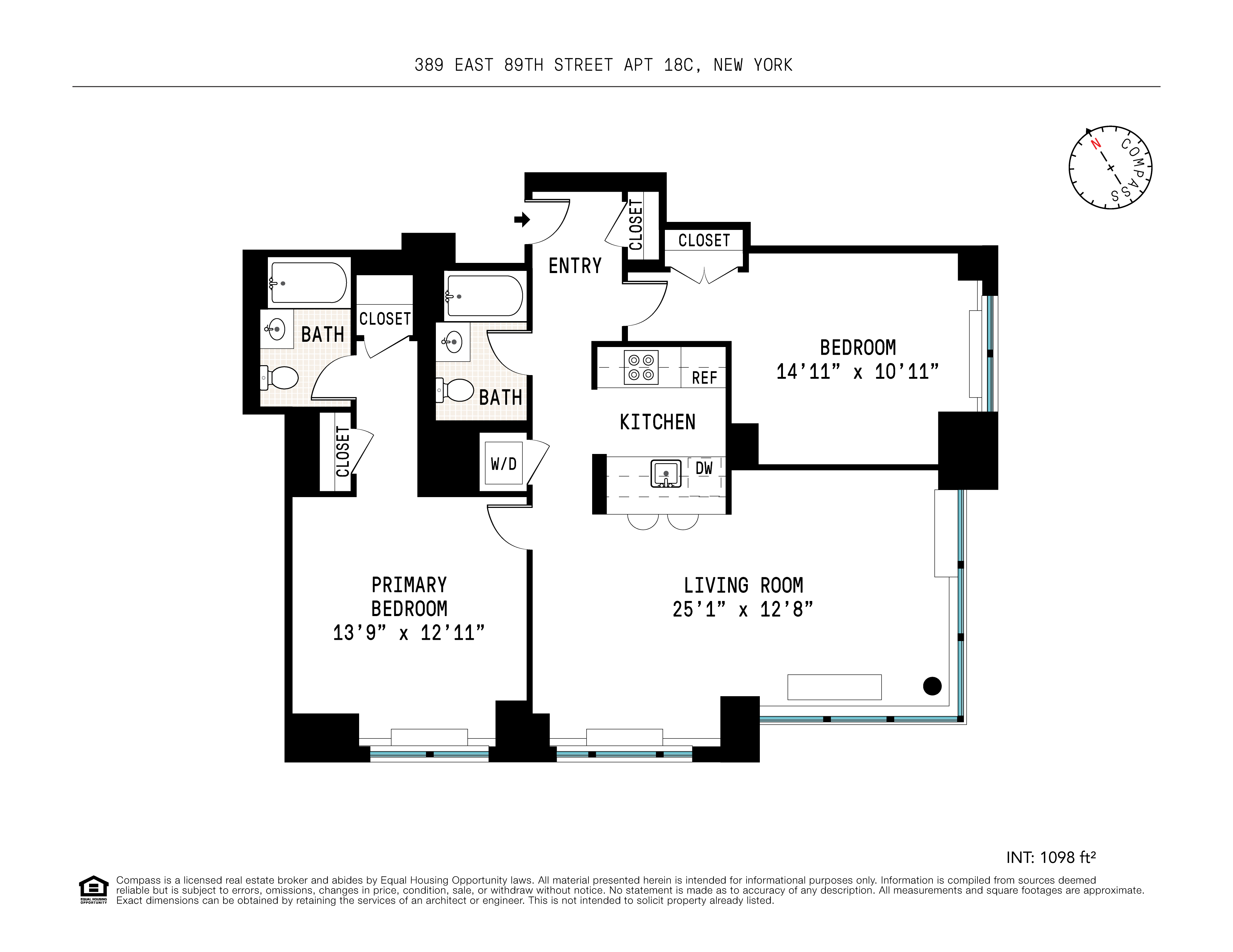 Floorplan for 389 East 89th Street, 18C