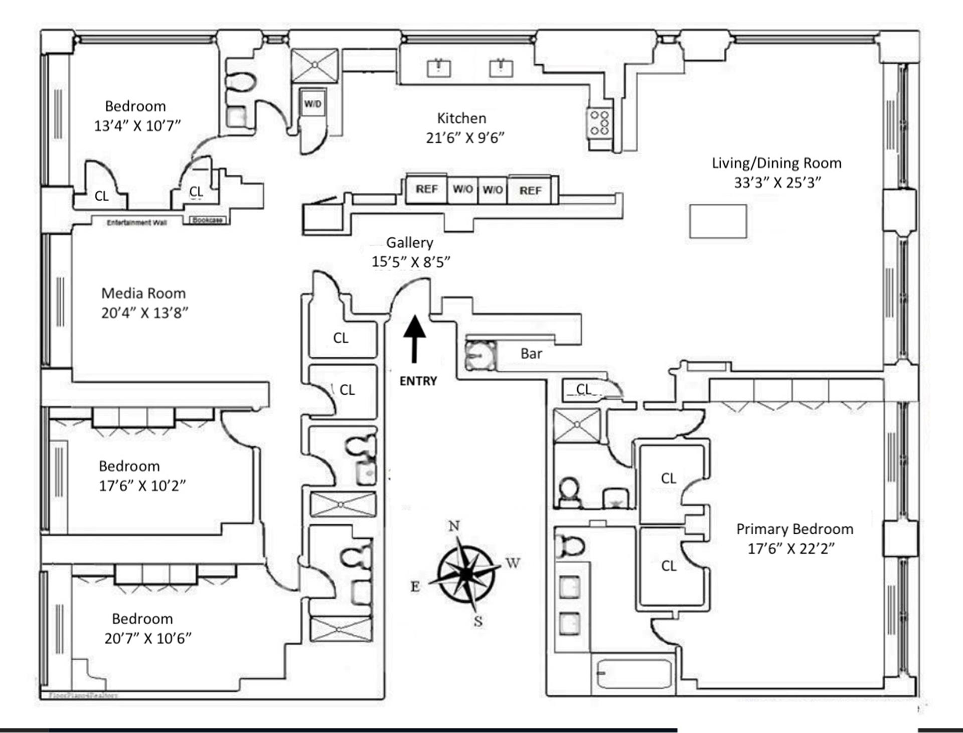 Floorplan for 340 East 64th Street, 24CD