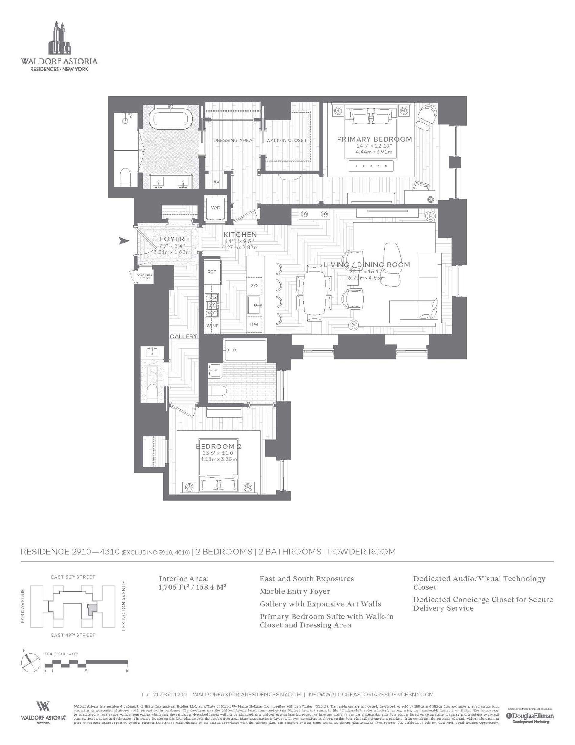 Floorplan for 303 Park Avenue, 2910