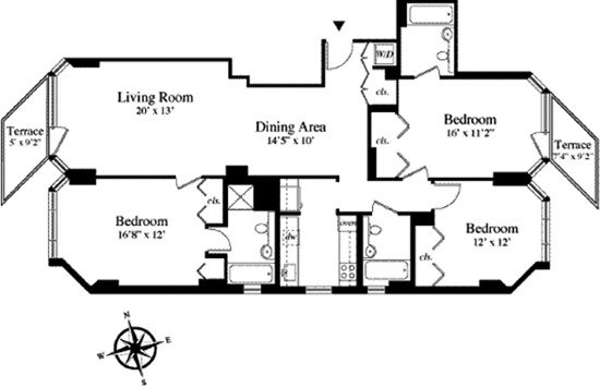 Floorplan for 200 East 32nd Street, 25B