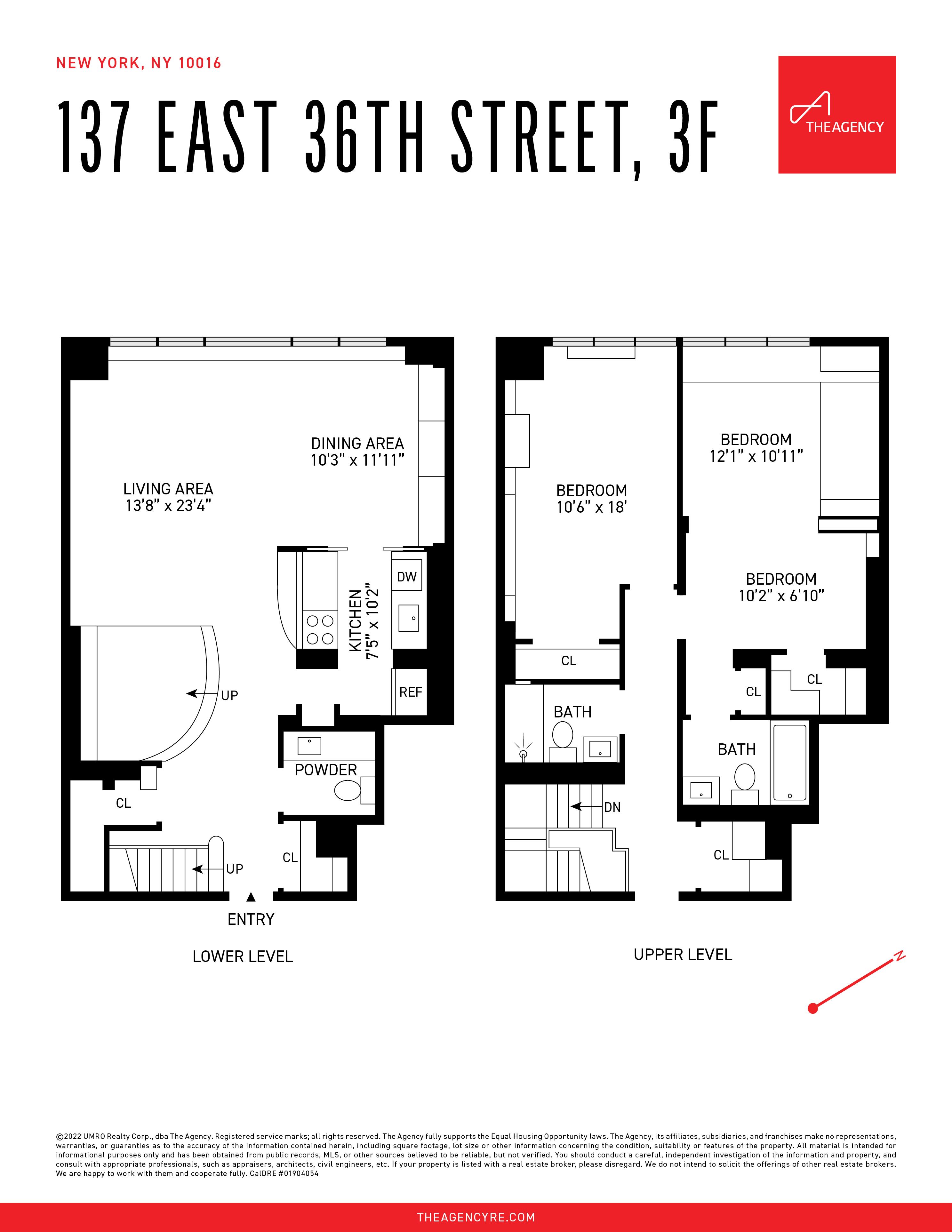 Floorplan for 137 East 36th Street, 3-F