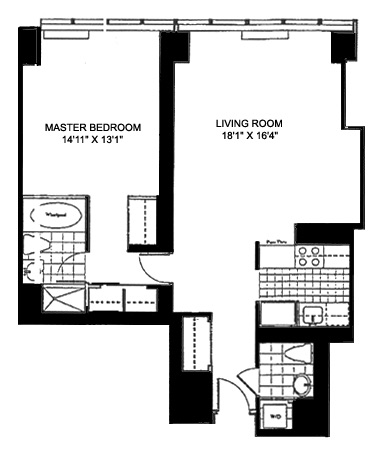 Floorplan for 160 West 66th Street, 33A