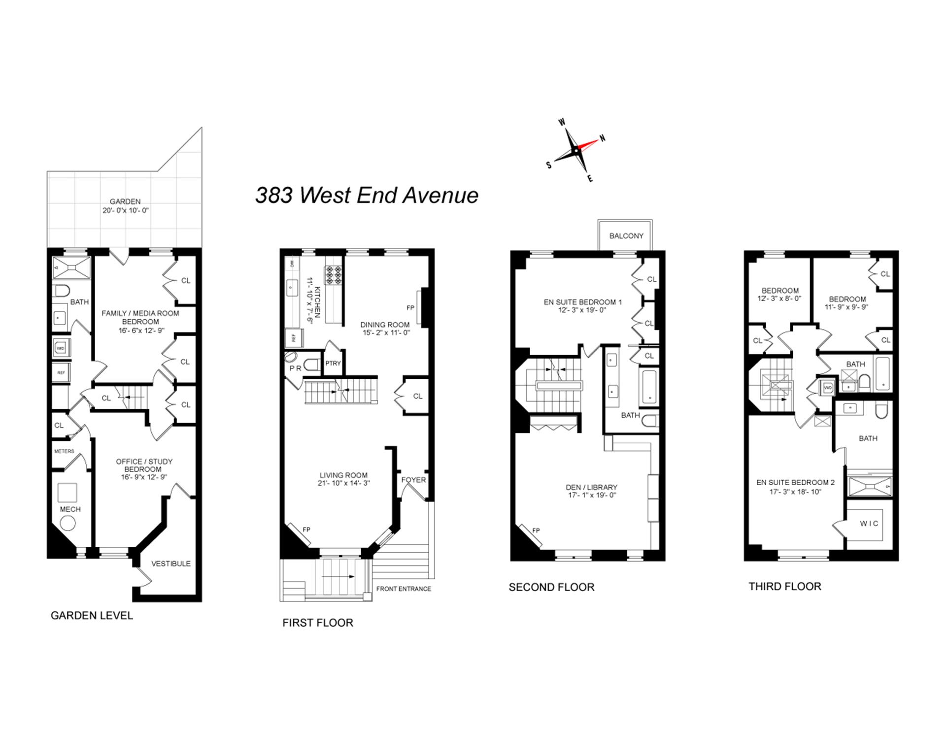 Floorplan for 383 West End Avenue