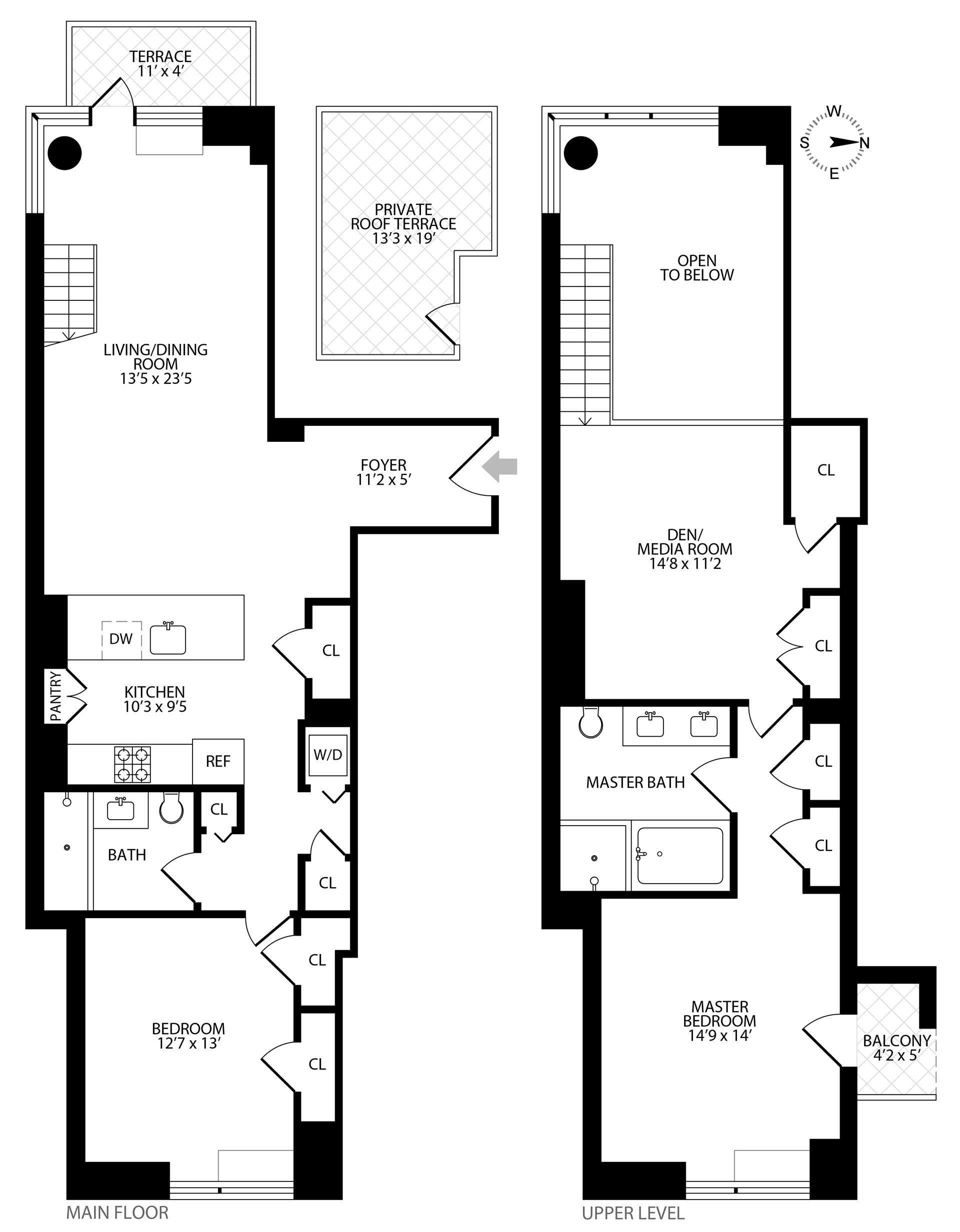 Floorplan for 464 West 44th Street, PHC