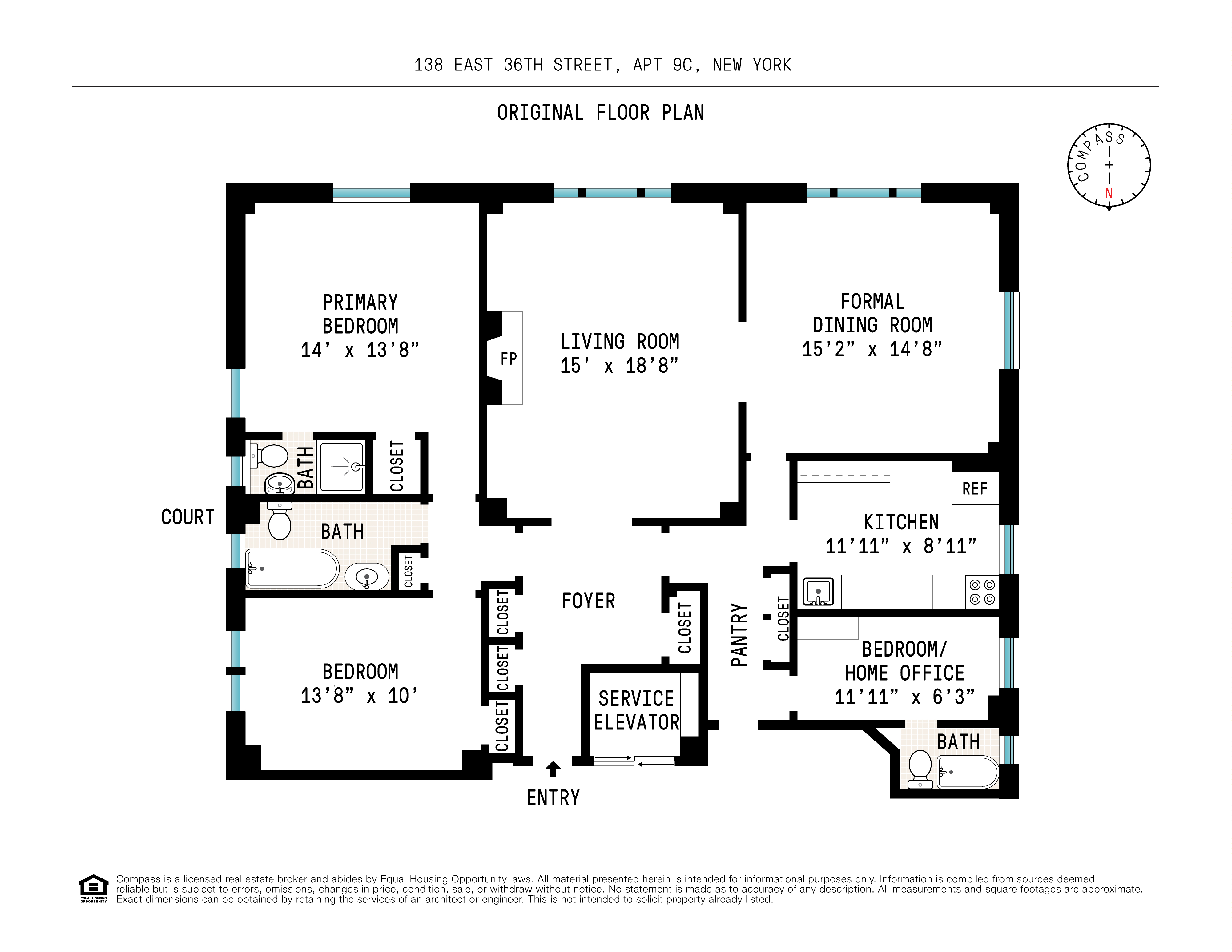 Floorplan for 138 East 36th Street, 9C