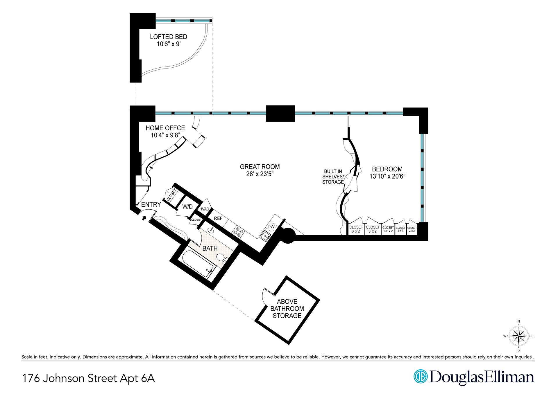 Floorplan for 176 Johnson Street, 6A