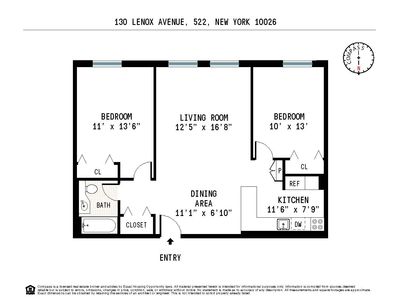 Floorplan for 130 Lenox Avenue, 522